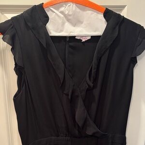 Parker Black Ruffle Flowy Dress Mini